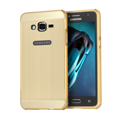 

Luxury Case for Samsung Galaxy J2 Prime Aluminum Bumper+Acrylic Panel Back Glossy Business Cover for Samsung J2 Prime