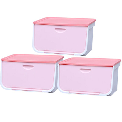 

Alice IRIS environmental plastic storage storage box storage box clamshell storage box L white powder 42 × 54 × 313cm 3 Pack