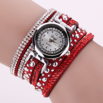 

Watch Women Luxury Dress Leather Pendants Bracelet Wristwatch Women Quartz Watch Casual Vintage Watch