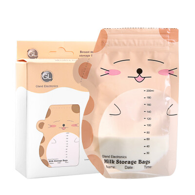 

GLAND Cartoon Design Scentless Milk Storage Bag Food Juice Storage Bag Save Breastmilk In Fridege 30Pcs/Pack BPA Free