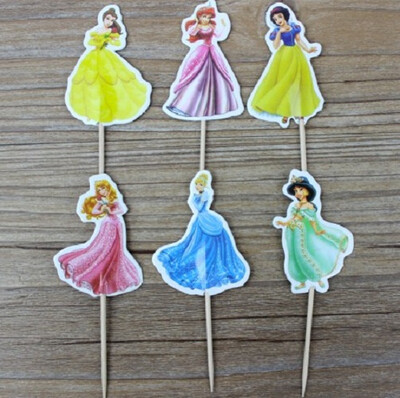 

24pcslot Frozen Esla Anna Snow Freezing Toppers Picks Cupcake Toppers Picks Kid Birthday Party Decorations Evnent Party