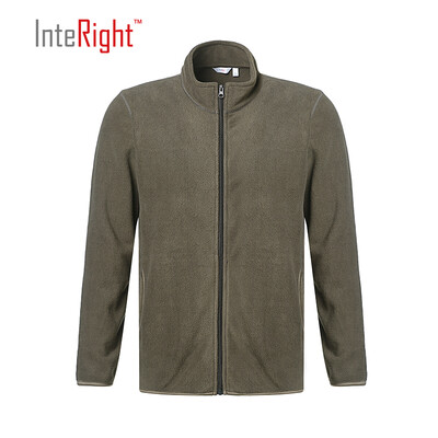 

INTERIGHT Men's Polar Fleece Collar Sweater Casual Jacket Wine Red XL