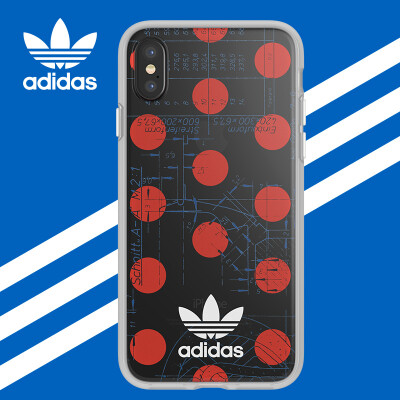 

adidas (adidas) iPhoneX fashion dot mobile phone shell Apple 10 silicone all-inclusive soft shell pop trend TPU drop non-slip protective sleeve transparent wave point