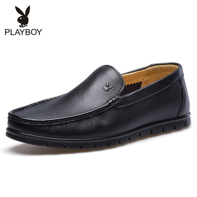 

Playboy Men's Set Бизнес Повседневная кожаная обувь Англия Круглая обувь Обувь Обувь 7AW509096D01 Black 38