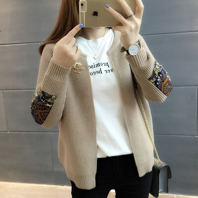 

sustory women 2017 autumn&winter Korean version of the cardigan sweater sweater loose sweater sweater outside the sweater shirt SRSU116 yellow all