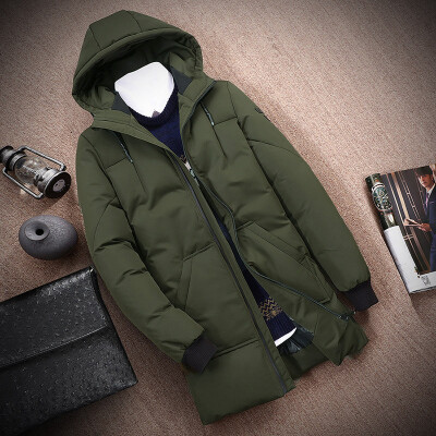 

The new down jacket in the long section of men's jacket casual men's thick down jacket as gift for men