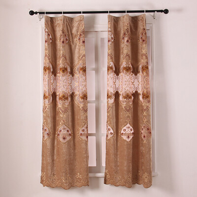 

1PC 100X200CM European Gloden Royal Luxury Curtains for Bedroom Window Curtains for Living Room Elegant Blinds Drapes Lace Curtai