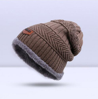 

Autumn Men Winter Hat Boys Warm Baggy Hat Men Cotton Cap Women Hat Thick Bonnet Skullies Beanie Soft Knitted Beanies