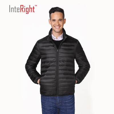 

INTERIGHT 90 white duck down men collar ultra-light portable down jacket black L code