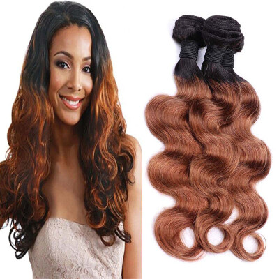 

Ombre Brazilian Hair Body Wave Weave 3 Bundles Two Tone Ombre 1B/30 Hair Extensions Virgin Hair Natural Bundle Deals