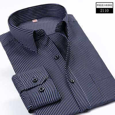 

Middle Aged Business Men Long Sleeve Casual Shirt Spring Autumn Silm Fit