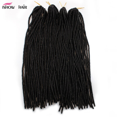 

100% Handmade Synthetic Dreadlocks 20inch Double Ended Hair Extensions Black Braiding Hair Dreads