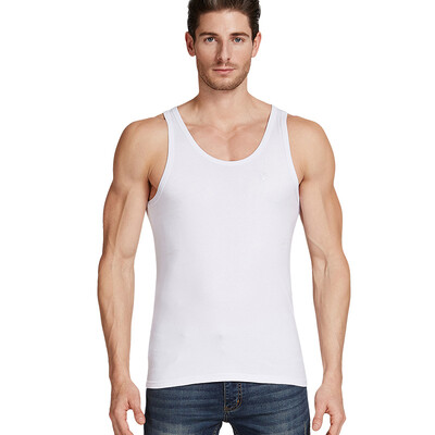 

Playboy Mens Vest Mens Comfort Lycra Cotton Mens Vest Solid Color Casual Sports Wild Undershirts Vest Mens Black L