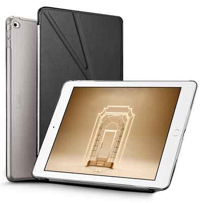 

ESCASE Apple Ipad mini4 защитная крышка / оболочка таблетки Ipad кобура многофункциональные клавиши деформации рукавами стент / силиконовые оболочки элегантный черный DROP сон