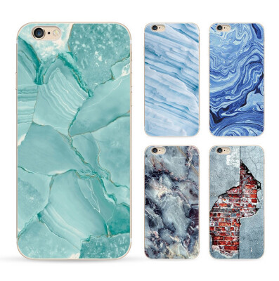 

phone shell marble painted phone shell relief soft shell TPU creative art mobile phone sets for iphone 8 7/7plus 6/6s