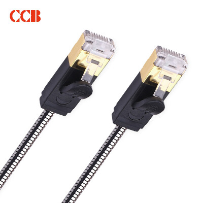 

CCB Six metal wire network jumper 8-core twisted pair pure copper wire Gigabit network transmission rodent bite 1 meter black CT6-MT0100BK