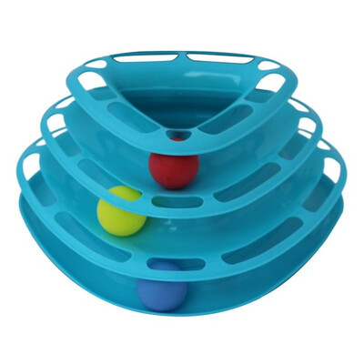 

Cntomlv Top Quality Funny Cat Pet Toy Cat Toys Intelligence Triple Play Disc Cat Toy Balls Toys Pets