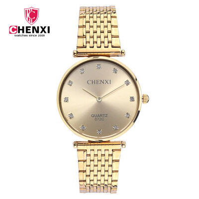 

CHENXI Business Gold Watch Women Stainless Steel Golden Wrist Watches Luxury Fashion Ladies Watch