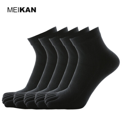 

MEIKAN Women Toe Socks Five Finger Harajuku Solid Color Sox Calcetines Deporte New Brand Cotton Sport Socks Ankle Toe Sokken 5Pair