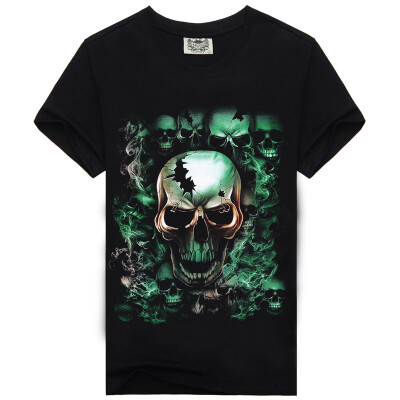 

MEN BONE MEN' T-Shirt 3D Printed Skull pattern with short sleeve