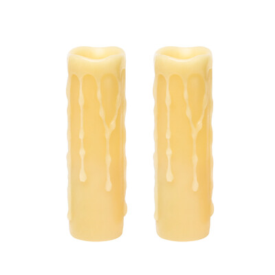 

Led CandlesHome Impressions Melted Dripping Flameless Votive Pillar Led Candle With TimerBattery OperatedHome Decorations