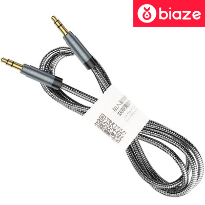 

BIAZE Y2 Audio cable 35 to 35 Car stereo speakers AUX cable Car audio line Headset cable Magnesium aluminum alloy version 1 m