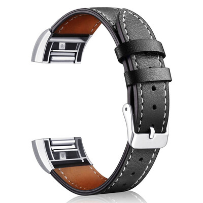 

ECSEM Пояса из натуральной кожи смотреть группы для fitbit заряд 2 Фитнес браслет 12 Цветов замена ремешок с металлической пряжкой