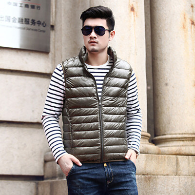 

2017 new winter light down jacket male vest jacket vest short section Slim big code