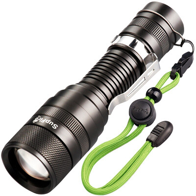 

SupFire X2 power flashlight with long range&LED rechargable water-proof&defensive flash 10W equipped with 18650 battery
