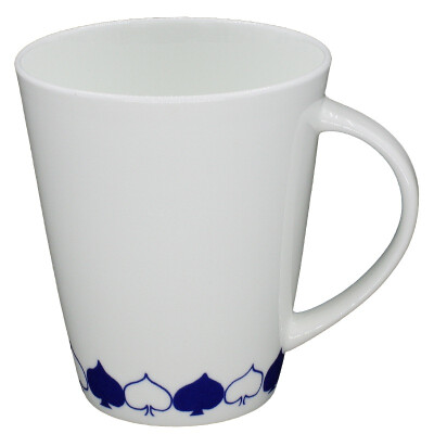 

A pottery pottery cup glass cup (400ml) bone china blue and white series of large spades