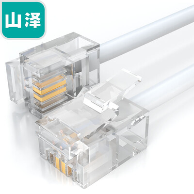 

Shanze SAMZHE C28BWG-202C 2-core single-chip copper telephone line voice jumper machine extension cable connection line product line with crystal head 2 meters