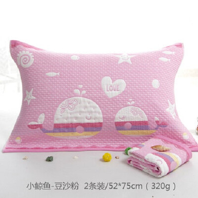 

Cntomlv Cartoon cotton Gauze pillow towl pure cotton enlarge thicken pillow towl not wool adult
