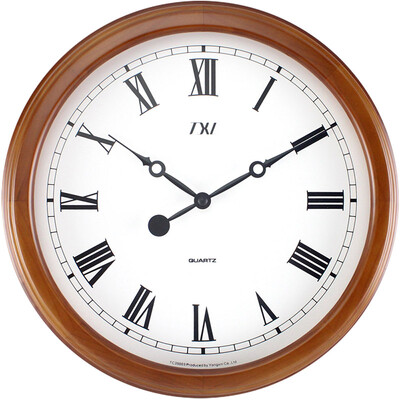 

Europe Wooden Wall Clock Sweep Silence Mahogany Wall Clock Quiet Wooden Quartz Clock 14 Inch Roma Number Battery Wall Clock