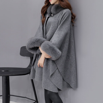 

Markentsee 2017 new women&39s winter Korean fashion loose temperament cloak coat elegant simple sweet woolen zx16102702 camel