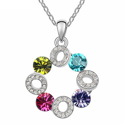 

Austria Crystal Rhinestone Charm Pendant Necklace For Women High Quality Famous Brand Jewelry .3124