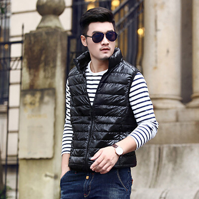 

2017 new winter light down jacket male vest jacket vest short section Slim big code