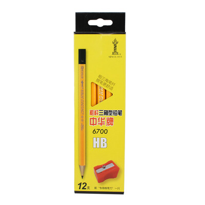 

China 6700 thick triangle writing pencil triangle pen HB pencil