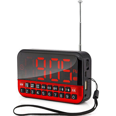

Moonlight Box S3 Red Card Speaker Mini Radio Digital Sound Old Man Machine Large Screen Digital Clock Amplifier Digital Jukebox Can be connected with U disk TF card