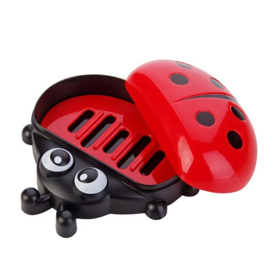 

New Design Cute Soap Box Colorful Ladybug Soap Box Cute Cartoon Travel Soap Dish