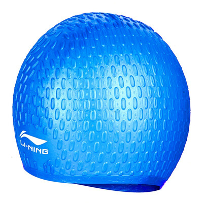 

Li Ning LI-NING high elasticity to wear comfortable bump design anti-slip swimming cap long hair silicone waterproof swimming cap LSJK818 blue