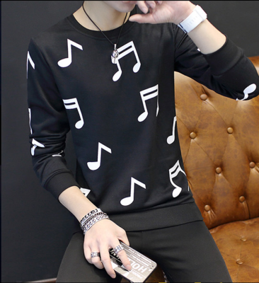 

2017 autumn new men's casual sports bottoming shirt young men's fashion round neck hedging clothing sweater