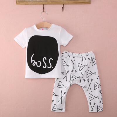 

NEWBORN INFANT BABY BOYS CLOTHES T-SHIRT +PANTS OUTFITS SETS UK