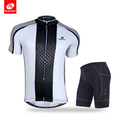 

NUCKILY Men's summer road bike apperal manufacture custom design cycling jersey and short suit