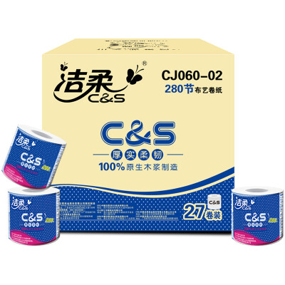 

C & ) rolls thick and flexible 3 layers 280 knit paper * 27 rolls (Zhengxiang sales cloth dot international version