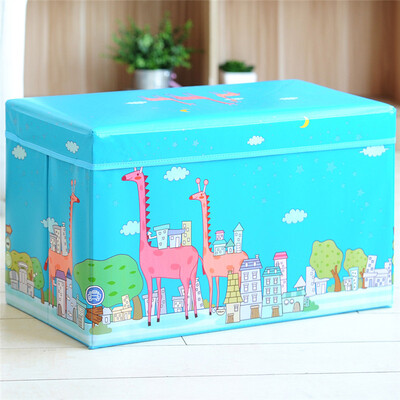 

Space Premium Extra Large Child Storage Stool Kids Clothing Toy Storage Box 60L Giraffe