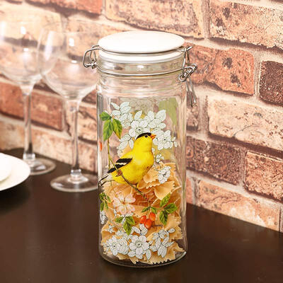 

A Ting включен стекла хранилище с закрытыми крышкой 47oz
