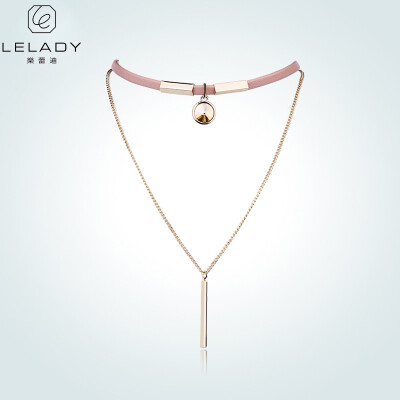 

Lelady Choker necklace Harajuku fringe Austrian crystal pendant neck chain double