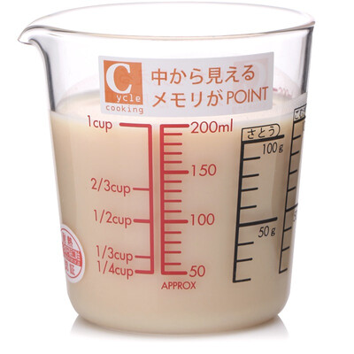 

HARIO-Japan imported with a glass scale glass heat-resistant glass milk cup CMJ series 200ml