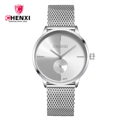 

CHENXI Women Watch Men Stainless Steel Ultra-thin Strap Wristwatch Simple Fashion Classic Watches