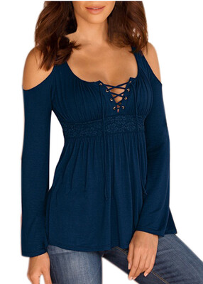 

Mooncolour Womens Hollow Out Casual Loose Solid Blouse Tops